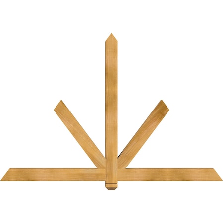 Ekena Millwork Kennewick Rough Sawn Timber Gable Bracket, Western Red Cedar, 72"W x 48"H x 4"D x 4"F, 16/12 Pitch GBW072X48X0404KEN00RWR